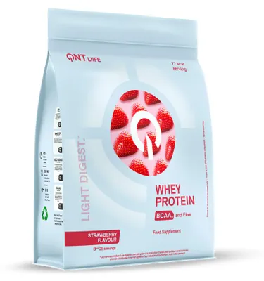 Zdjęcie produktu dla QNT Light Digest Whey Protein - 500 g - Beutel Strawberry