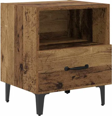 Produktbild von "SALE 2026"Nachtschrank - Nachttisch - Beistelltisch für Schlafzimmer - Altholz 40 x 35 x 47,5 cm Holzwerkstoff - Nachttische & -schränke DE7028748