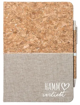 Produktbild von Huuraa Notizbuch A5 Hamm verliebt 80 Blatt inkl. Kugelschreiber Tagebuch Geschenkidee