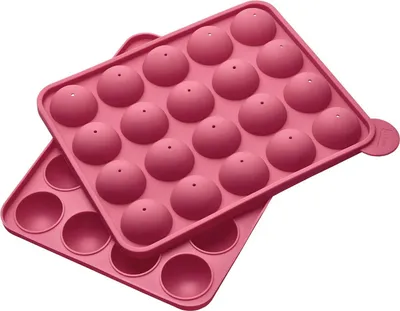 Immagine prodotto di Teglia in silicone per cake pops - 20 pezzi - 8 x 24 x 4,5 cm - Rosa