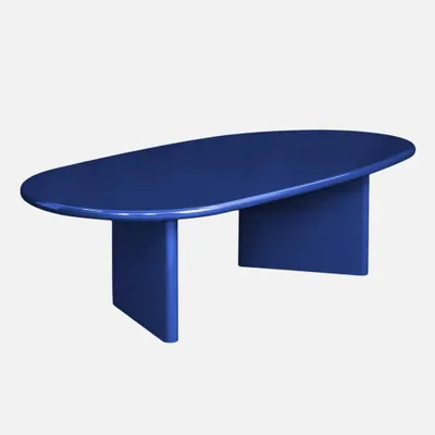 Immagine prodotto di Tavolino basso ovale finitura lucida, Blu