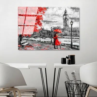 Produktbild von Wallity, UV-213 70 x 100, Dekorative Malerei aus gehärtetem Glas, 100 % gehärtetes Glas, Mehrfarbig, 70 x 100 cm
