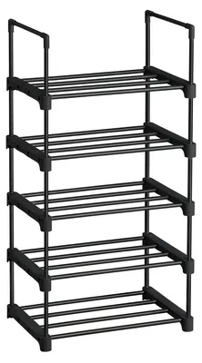 Immagine prodotto di Scarpiera industriale a 5 ripiani in metallo nero