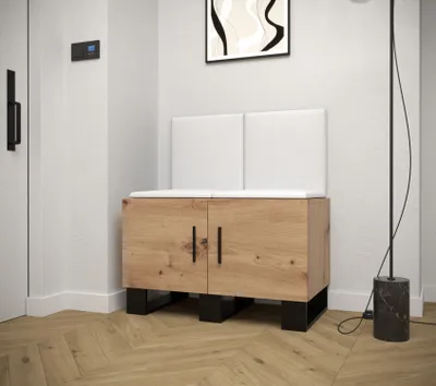 Obrázek produktu pro Předsíňová sestava RUMIE 19 - dub artisan, bílé panely z