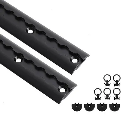 Image de Kit de porte-vélos en aluminium de 1 m, noir, à fixation rapide pour moto, vélo et bagages