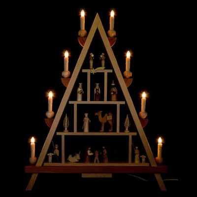 Productafbeelding van Kerststal met de Lichtspitze (55x68 cm) van Richard Glässer