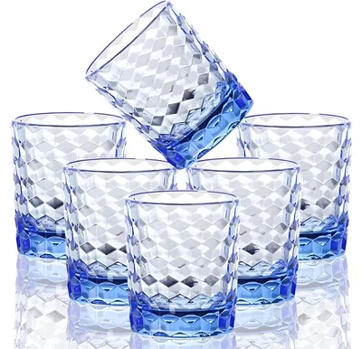 Tritan-Trinkbecher 220 ml, 6er-Set, blau, bruchsicher, BPA-frei