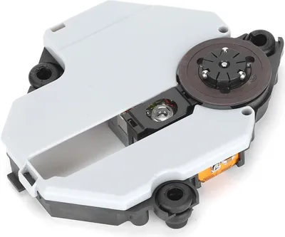 A close-up, isolated shot of a CD/DVD drive laser lens assembly for a game console.