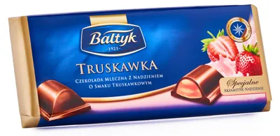 Obrázok produktu pre Baltická mliečna čokoláda s jahodovou náplňou 148 G