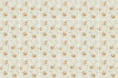Produktbild von Fliesenaufkleber 15x15 cm – 24 Stück – Selbstklebend – Wasserfest – Pflegeleicht – Hitzebeständig – Für Küche & Bad – Zarte Blumen auf dem Hintergrund