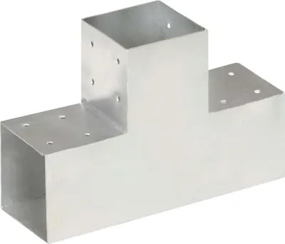 Produktbild von vidaXL Pfostenverbinder 4 Stk. T-Form Verzinktes Metall 101 x 101 mm