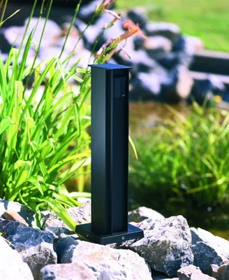 Produktbild von Albert Steckdosensäule Höhe 50 cm schwarz 2 Steckdosen quaderförmig