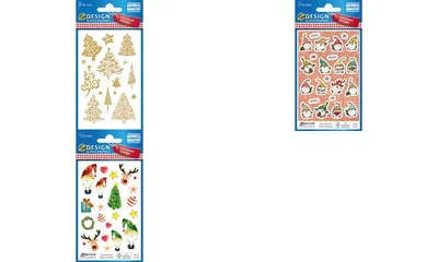 Produktbild von Avery 52273, Papier, Gold, Permanent, Weihnachten, Sichtverpackung, 18 Stück(e)