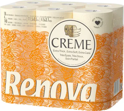 Immagine prodotto di Renova Crema Carta igienica 18 rotoli 4 veli