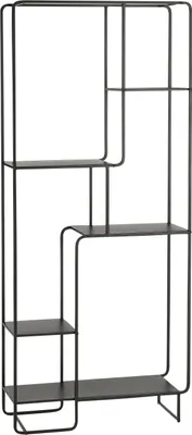 Produktbild von Mica Decorations Jules Hängeschrank - L76 x B30 x H178 cm - Metall - Schwarz