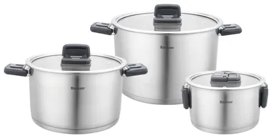 Image de Ensemble de 3 marmites empilables UNIPOTS, idéales pour la cuisine