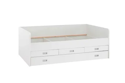 Produktbild von Kabinenbett Arkea 120x200 mit 3 Schubladen - weiß