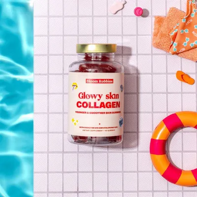 Produktbild von Bloom Robbins Glowy Haut Kollagen, 60 Gummibärchen