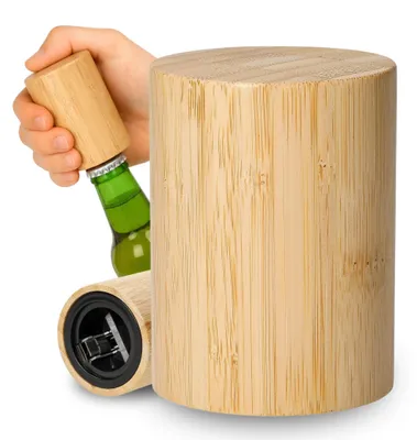 Flaschenöffner Push & Pull, Bambus, natur, 1 Stück