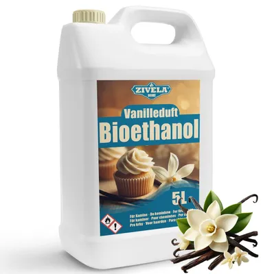 Immagine prodotto di Bioetanolo 96,6%, contenitore da 5 litri, profumato alla vaniglia
