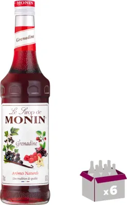 Produktbild von Lot de 6 Sirop Monin - Grenadine - 1L