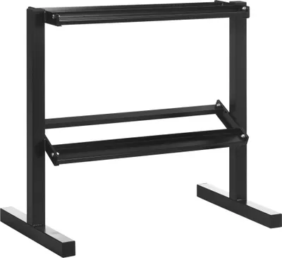 Produktbild von SPORTNOW Hantelständer mit 2 Etagen, Stahl-Hantelaufbewahrungshalter für Heim-Fitnessstudio, Belastung 270 kg, 94 x 52,5 x 82 cm, Schwarz