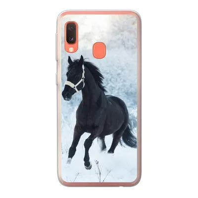 Produktbild von MuchoWow® Handyhülle Schutzhülle Hülle für Samsung Galaxy A20e Pferd - Schnee - Wald Silikon Softcase Handy Hülle - Abdeckung