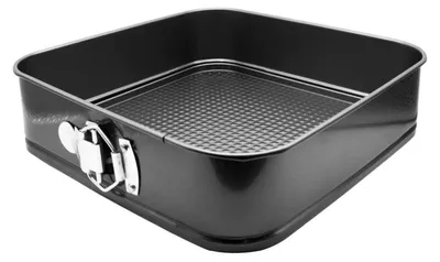 Produktbild von Springform 28 cm Quadratisch mit Antihaftbeschichtung aus 1 mm Kohlenstoffstahl