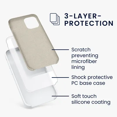 Produktbild von kwmobile Handyhülle für iPhone 12 mini Hülle, für iPhone 12 mini Case - Hülle Silikon - kabelloses Laden - Weiß
