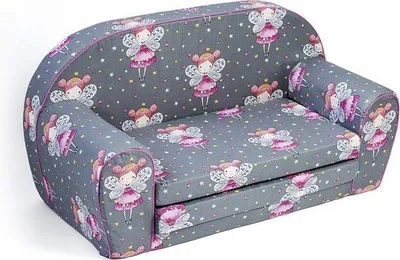 Produktbild von Graue Kinderbank Sofa mit Bettfunktion