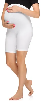 Image de Leggings de grossesse courts pour femmes Merry Style en viscose MS10-299 (blanc, XS)