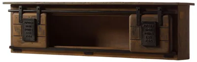 Produktbild von MASSIVMOEBEL24 Wandregal Mango 130x25x35 braun lackiert RAILWAY #465