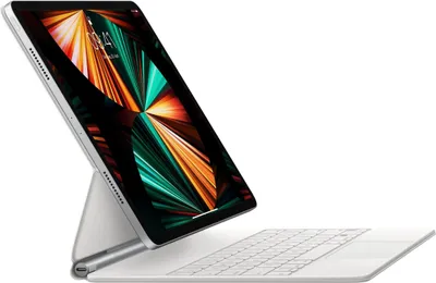Produktbild von Apple Magic Keyboard für das Apple iPad Air 13 Zoll (2026) M4 / (2025) M3 / (2024) M2 / iPad Pro 12,9 Zoll (2018/2020/2021/2022) – QWERTZ / DE – Weiß
