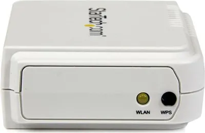 Produktbild von StarTech.com 1 Port USB WLAN N 802.11 b/g/n Printserver mit 10/100 Mb/s Ethernet Anschluss, Weiß, Status, USB, LAN, Ethernet LAN / WLAN, IEEE 802.3, IEEE 802.3u, IEEE 802.11b, IEEE 802.11g, IEEE 802.11n, 10,100 Mbit/s, 10BASE-T, 100BASE-T