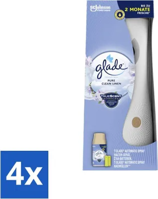 Obrázek produktu pro Glade - Startovací sada automatického spreje - Pure Clean Linen - 269 ml - hodnotné balení - 4 kusy