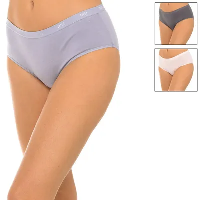 Productafbeelding van DIM 3-delige set katoenen slips voor dames (model D4H01)