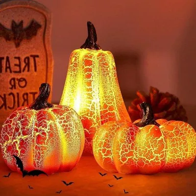Image de Décoration d'Halloween sur le thème de la citrouille - Décoration de table et de chambre à coucher
