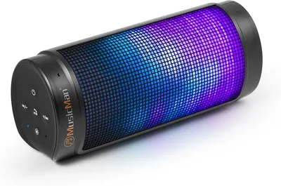 Produktbild von Bluetooth Lautsprecher mit LED Lichteffekten, kabelloser Sound, Freisprechfunktion, tragbar, kraftvoller Klang für Party, Zuhause & Outdoor
