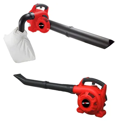 Imagen del producto de Soplador de hojas a gasolina, 1,02 CV, 26 cc. 3 funciones: soplador de hojas, aspiradora y trituradora. Depósito de recogida de 35 litros. Ideal para el cuidado del jardín