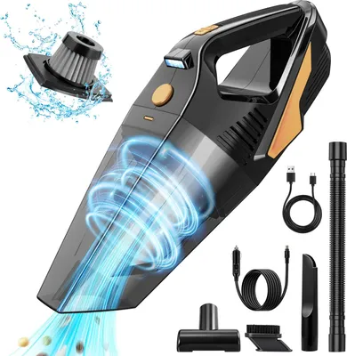 Produktbild von Handstaubsauger 8000 Pa, kabellos/kabelgebunden, Staubsauger mit LED, HEPA, Auto & Zuhause