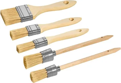 Produktbild von Color Expert Pinsel-Set, 5-teilig Kunstborste, Holzsti.