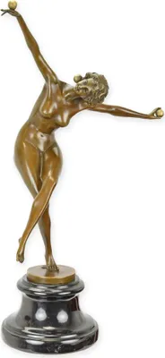 Produktbild von Bronzeskulptur Tänzerin nach Colinet Replikat Retro Design Dekoration