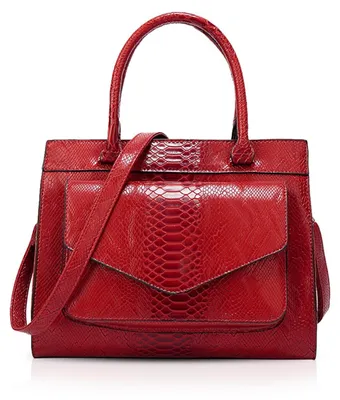 Produktbild von Solidchoice – Damenhandtasche aus Krokodilleder mit verstellbarem Schulterriemen