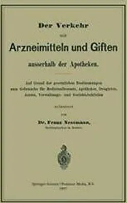 Obrázok produktu pre Der Verkehr mit Arzneimitteln und Giften ausserhalb der Apotheken