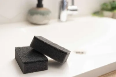 Produktbild von Maxi Küchenschwamm, schwarz, doppellagig, 9 x 6,5 x 3 cm, 5 Stück, YORK