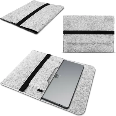 Produktbild von Notebook Hülle für Microsoft Surface Laptop 3 13.5 Schutzhülle Tasche Filz CoverFarbe:Hellgrau