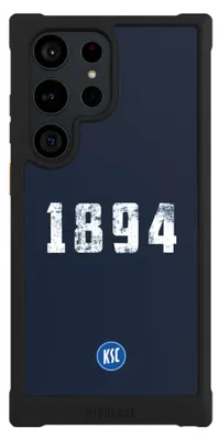 Produktbild von NIVOCASE Hülle für Samsung Galaxy S23 Ultra  Stoßfeste Handyhülle NIVOmax Case Schwarz Bundesliga KSC Karlsruher SC