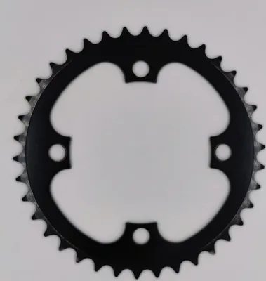 Produktbild von Kettenblatt 38 Zähne 4-Arm MTB Chainring 104 mm Lochkreis Stahl Schwarz