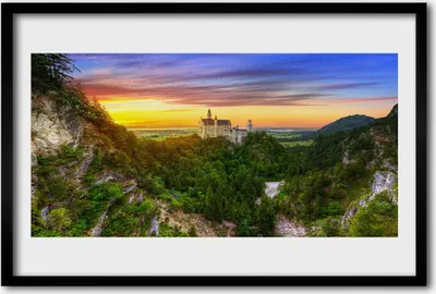 Produktbild von Bild 60x40 MDF-Rahmen Wandkunst Berglandschaft