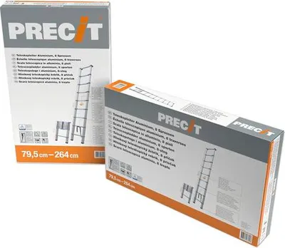 Produktbild von PRECIT Teleskopleiter 2,64 m 8 Sprossen